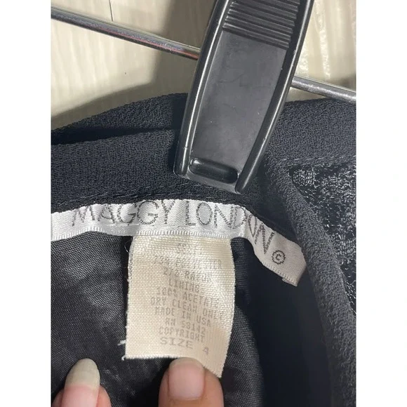 Maggy London Black Lace Skirt Size 4 - Picture 7 of 8